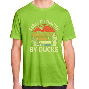 Hunting Easily Distracted Ducks Funny Hunter Dad Gift  Adult ChromaSoft Performance T-Shirt