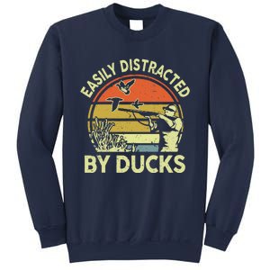 Hunting Easily Distracted Ducks Funny Hunter Dad Gift  Sweatshirt