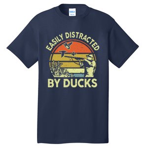 Hunting Easily Distracted Ducks Funny Hunter Dad Gift  Tall T-Shirt