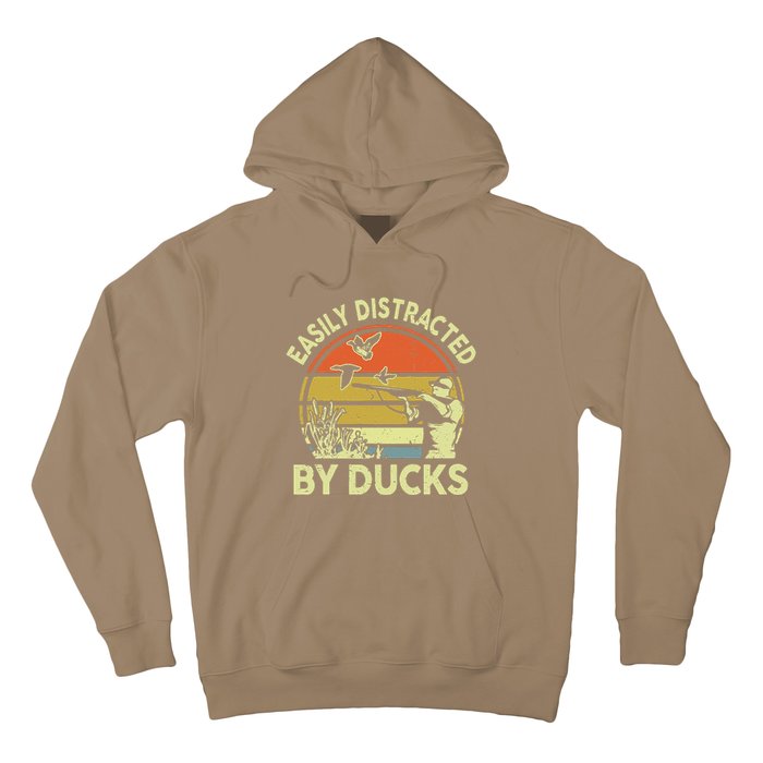 Hunting Easily Distracted Ducks Funny Hunter Dad Gift  Hoodie