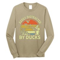 Hunting Easily Distracted Ducks Funny Hunter Dad Gift  Long Sleeve Shirt