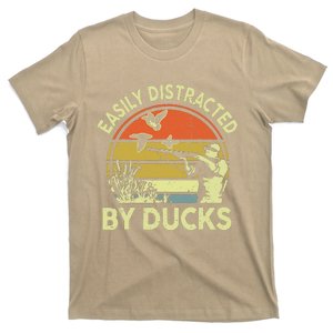 Hunting Easily Distracted Ducks Funny Hunter Dad Gift  T-Shirt