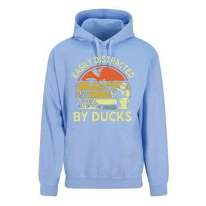 Hunting Easily Distracted Ducks Funny Hunter Dad Gift  Unisex Surf Hoodie