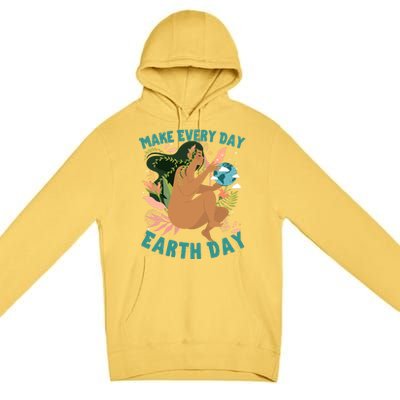 Happy Earth Day Mother Nature Make Everyday Earth Day 2021 Gift Premium Pullover Hoodie