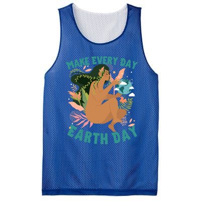 Happy Earth Day Mother Nature Make Everyday Earth Day 2021 Gift Mesh Reversible Basketball Jersey Tank