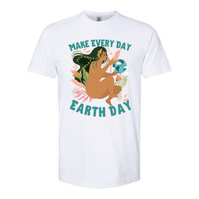 Happy Earth Day Mother Nature Make Everyday Earth Day 2021 Gift Softstyle® CVC T-Shirt