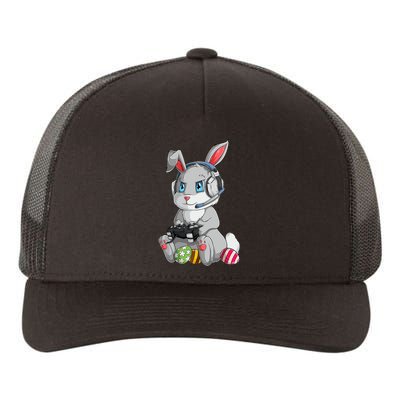 Happy Easter Day Bunny Egg Funny Gamer Yupoong Adult 5-Panel Trucker Hat