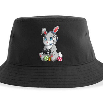 Happy Easter Day Bunny Egg Funny Gamer Sustainable Bucket Hat