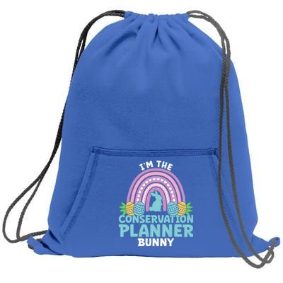 Happy Easter Day Im The Conservation Planner Bunny Gift Sweatshirt Cinch Pack Bag