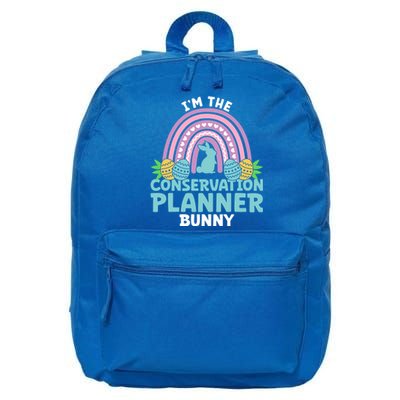 Happy Easter Day Im The Conservation Planner Bunny Gift 16 in Basic Backpack