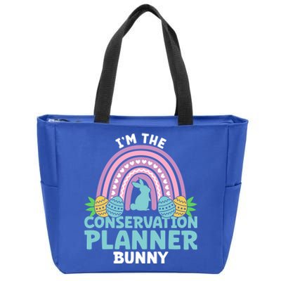 Happy Easter Day Im The Conservation Planner Bunny Gift Zip Tote Bag