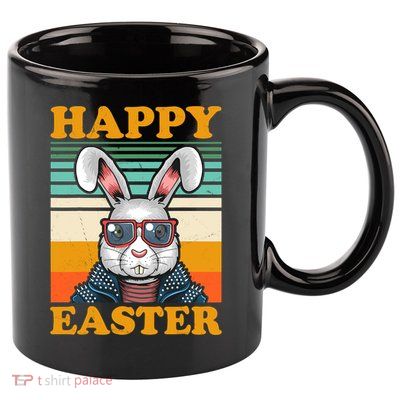 Happy Easter Day Funny Bunny Easter Gift 11oz C Handle Ceramic Mug