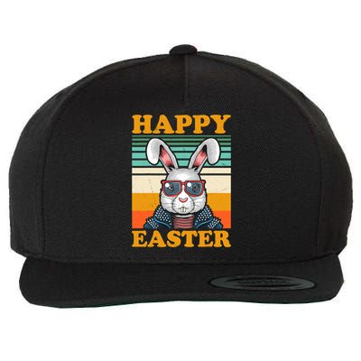 Happy Easter Day Funny Bunny Easter Gift Wool Snapback Cap