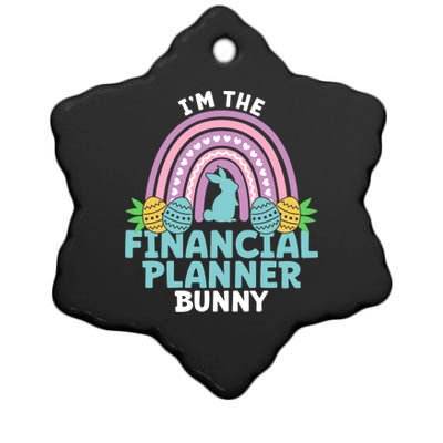 Happy Easter Day Im The Financial Planner Bunny Gift Ceramic Star Ornament