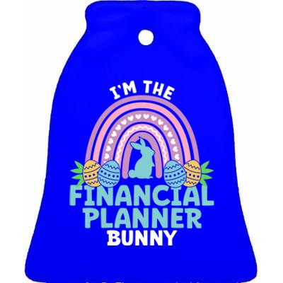 Happy Easter Day Im The Financial Planner Bunny Gift Ceramic Bell Ornament