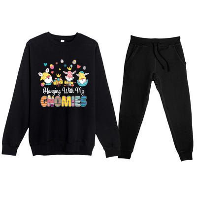 Happy Easter Day Bunny Gnome Hanging With My Gnomies Wo Premium Crewneck Sweatsuit Set