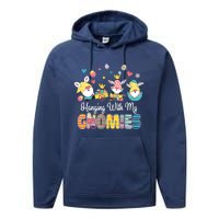 Happy Easter Day Bunny Gnome Hanging With My Gnomies Wo Performance Fleece Hoodie