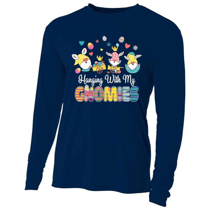 Happy Easter Day Bunny Gnome Hanging With My Gnomies Wo Cooling Performance Long Sleeve Crew