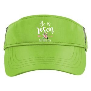 Happy Easter Day He Is Risen Floral Adult Drive Performance Visor