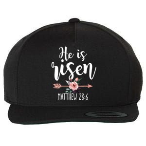 Happy Easter Day He Is Risen Floral Wool Snapback Cap