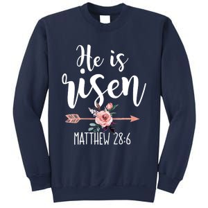 Happy Easter Day He Is Risen Floral Sweatshirt