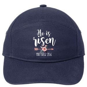 Happy Easter Day He Is Risen Floral 7-Panel Snapback Hat