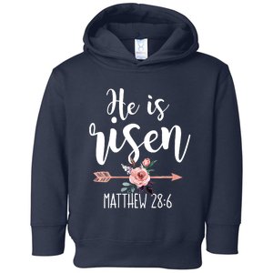 Happy Easter Day He Is Risen Floral Toddler Hoodie