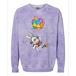 Happy Easter Day Bunny Egg astronaut Space B.o.y.s Girls k.i.d.s Colorblast Crewneck Sweatshirt