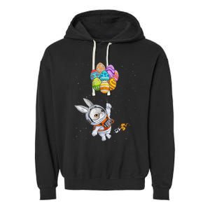 Happy Easter Day Bunny Egg astronaut Space B.o.y.s Girls k.i.d.s Garment-Dyed Fleece Hoodie