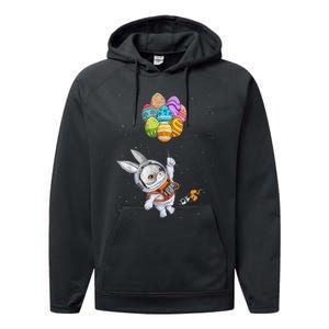 Happy Easter Day Bunny Egg astronaut Space B.o.y.s Girls k.i.d.s Performance Fleece Hoodie