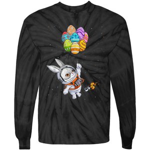 Happy Easter Day Bunny Egg astronaut Space B.o.y.s Girls k.i.d.s Tie-Dye Long Sleeve Shirt