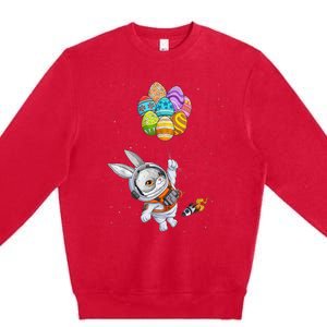 Happy Easter Day Bunny Egg astronaut Space B.o.y.s Girls k.i.d.s Premium Crewneck Sweatshirt