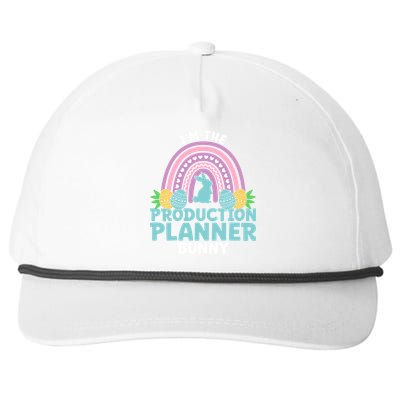 Happy Easter Day Im The Production Planner Bunny Cool Gift Snapback Five-Panel Rope Hat