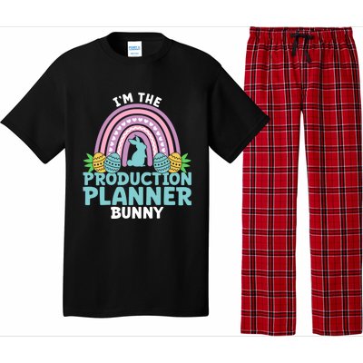 Happy Easter Day Im The Production Planner Bunny Cool Gift Pajama Set