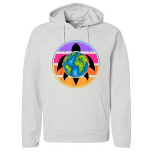 Happy Earth Day Save The Planet Give New Life To Sea Turtles Performance Fleece Hoodie