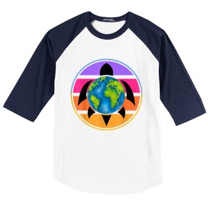 Happy Earth Day Save The Planet Give New Life To Sea Turtles Baseball Sleeve Shirt