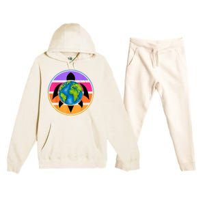 Happy Earth Day Save The Planet Give New Life To Sea Turtles Premium Hooded Sweatsuit Set