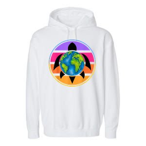 Happy Earth Day Save The Planet Give New Life To Sea Turtles Garment-Dyed Fleece Hoodie