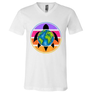 Happy Earth Day Save The Planet Give New Life To Sea Turtles V-Neck T-Shirt