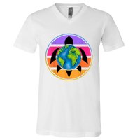 Happy Earth Day Save The Planet Give New Life To Sea Turtles V-Neck T-Shirt