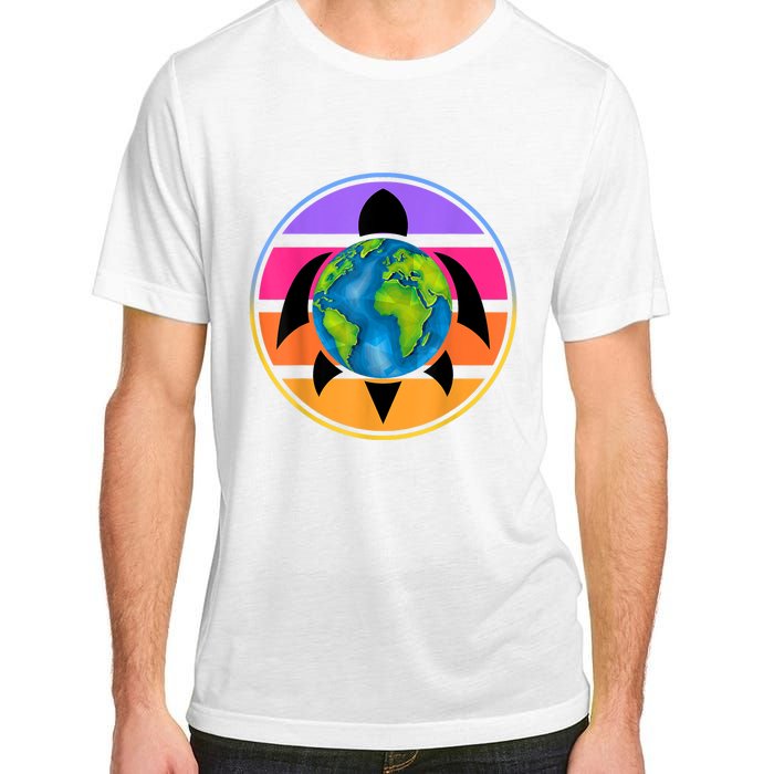 Happy Earth Day Save The Planet Give New Life To Sea Turtles Adult ChromaSoft Performance T-Shirt