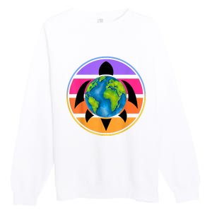 Happy Earth Day Save The Planet Give New Life To Sea Turtles Premium Crewneck Sweatshirt