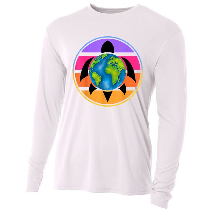 Happy Earth Day Save The Planet Give New Life To Sea Turtles Cooling Performance Long Sleeve Crew