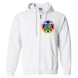 Happy Earth Day Save The Planet Give New Life To Sea Turtles Full Zip Hoodie