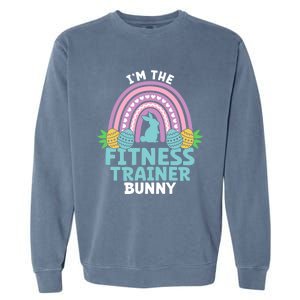 Happy Easter Day I'm The Fitness Trainer Bunny Gift Garment-Dyed Sweatshirt