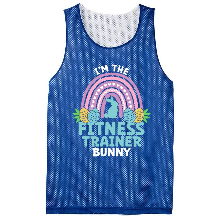 Happy Easter Day I'm The Fitness Trainer Bunny Gift Mesh Reversible Basketball Jersey Tank