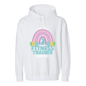 Happy Easter Day I'm The Fitness Trainer Bunny Gift Garment-Dyed Fleece Hoodie