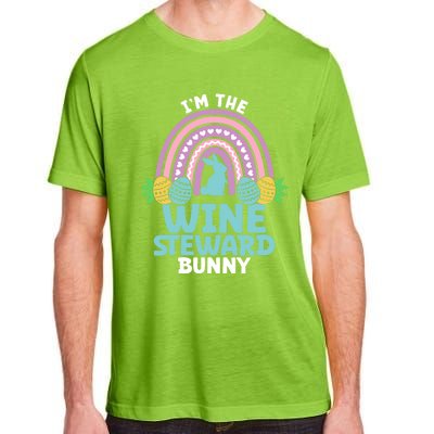 Happy Easter Day I'm The Wine Steward Bunny Funny Gift Adult ChromaSoft Performance T-Shirt