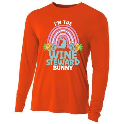 Happy Easter Day I'm The Wine Steward Bunny Funny Gift Cooling Performance Long Sleeve Crew