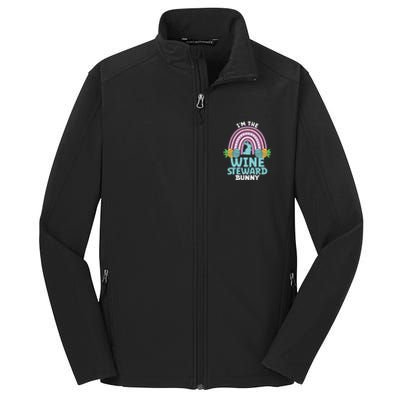 Happy Easter Day I'm The Wine Steward Bunny Funny Gift Core Soft Shell Jacket